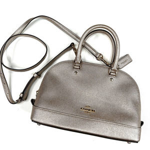 Coach | Metallic Gold Sierra Round Satchel Crossbody